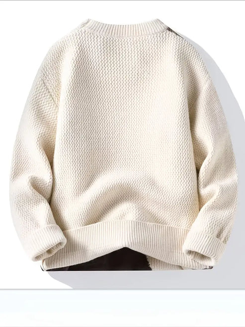 Jakesky™ Color Block Knitted Sweater – Pink & Gray
