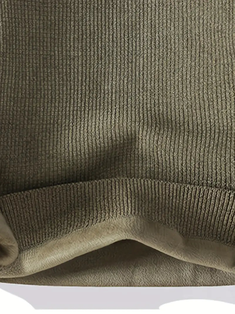 Jakesky™ Minimal Embroidered Knit Sweater – Olive Green