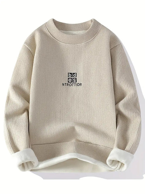 Jakesky™ Minimal Embroidered Knit Sweater – Olive Green