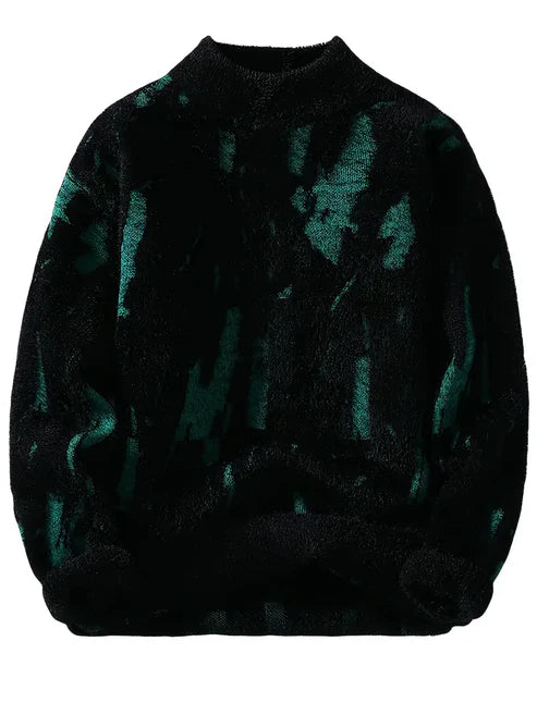 Jakesky™ Abstract Black & White Knitted Sweater