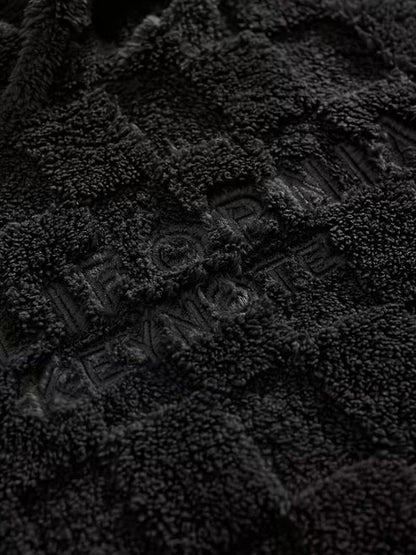 Jakesky™ Men's Fuzzy Checkered Embroidered Hoodie