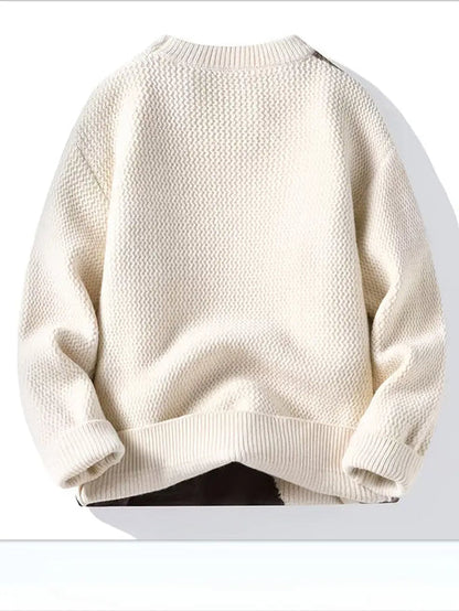 Jakesky™ Color Block Knitted Sweater – Pink & Gray