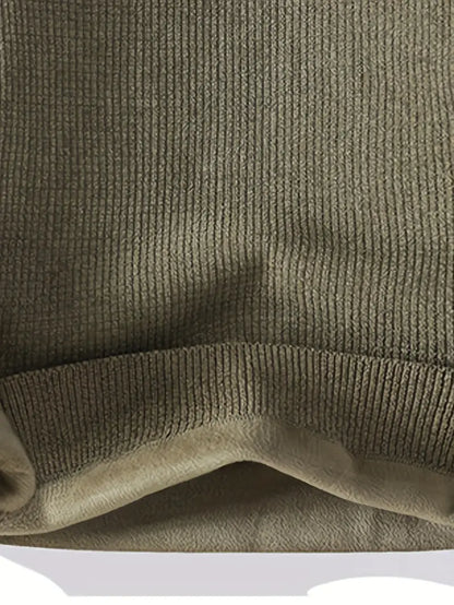 Jakesky™ Minimal Embroidered Knit Sweater – Olive Green